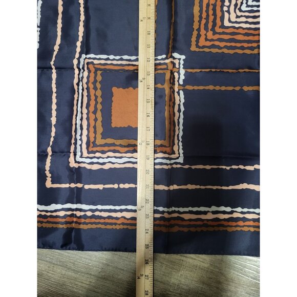 VTG Scarf Acetate Eastman 27" 1970s Geometric Abstract Japan Water Repellent - Picture 7 of 7